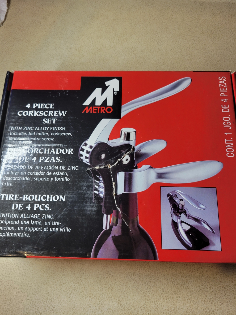 Metro 4-Piece Corkscrew Set